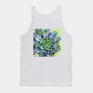 Watercolor succulent Tank Top